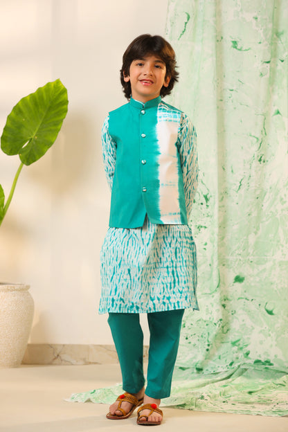 Boy Shibori 3Pc Bundi Set-Green