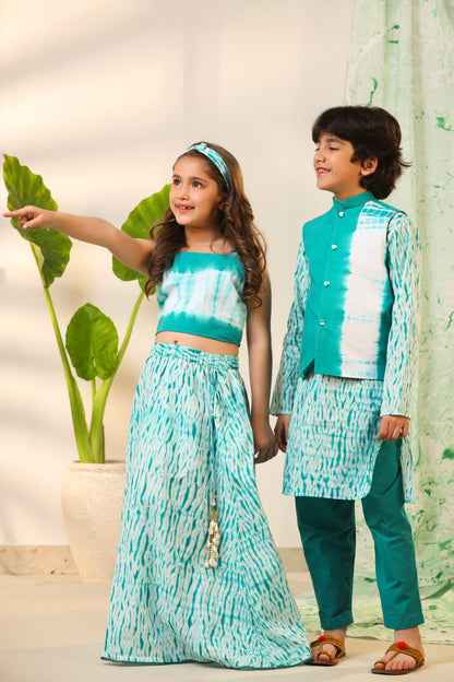 Boy Shibori 3Pc Bundi Set-Green