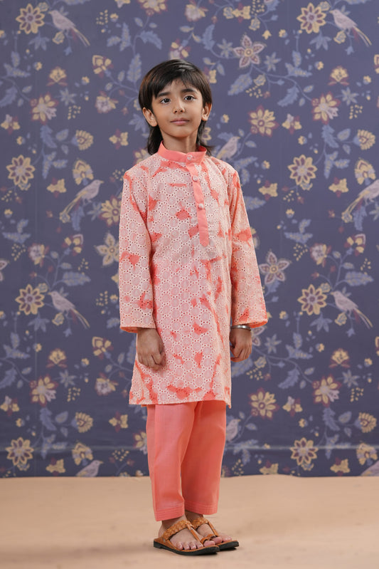 Boy Kurta Set - Peach